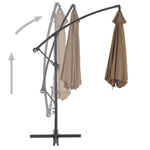 Cantilever Umbrella with Aluminium Pole 300 cm Taupe