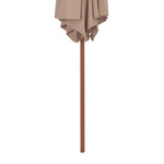 Outdoor Parasol with Wooden Pole 270 cm Taupe