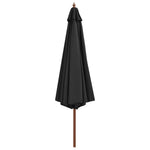 Outdoor Parasol with Wooden Pole 350 cm Anthracite