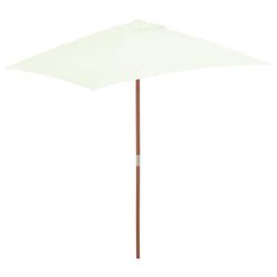 Outdoor Parasol with Wooden Pole  Sand