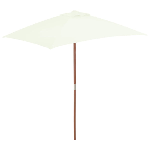  Outdoor Parasol with Wooden Pole  Sand