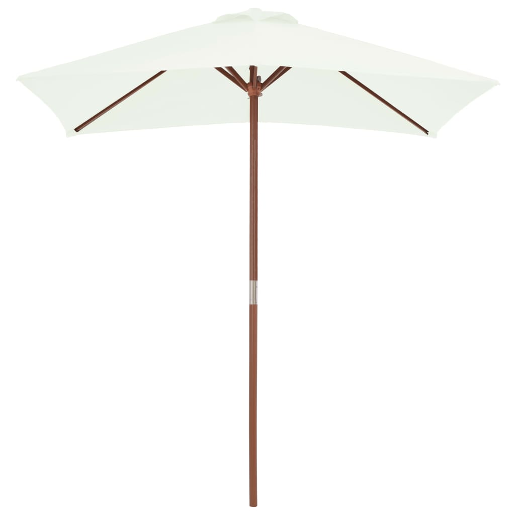 Outdoor Parasol with Wooden Pole  Sand