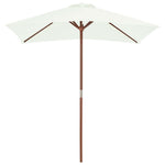 Outdoor Parasol with Wooden Pole  Sand