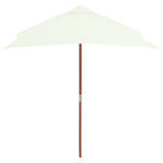 Outdoor Parasol with Wooden Pole  Sand