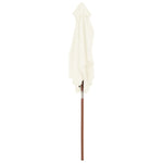 Outdoor Parasol with Wooden Pole  Sand