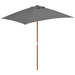 Outdoor Parasol with Wooden Pole