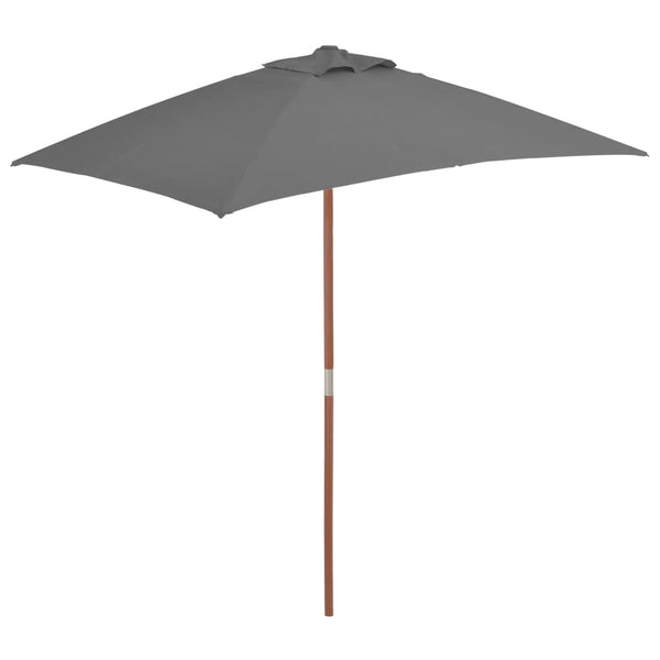  Outdoor Parasol with Wooden Pole