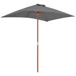 Outdoor Parasol with Wooden Pole