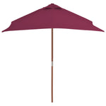 Outdoor Parasol with Wooden Pole Bordeaux