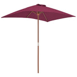 Outdoor Parasol with Wooden Pole Bordeaux