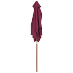 Outdoor Parasol with Wooden Pole Bordeaux