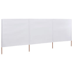 3-panel Wind Screen Fabric  White