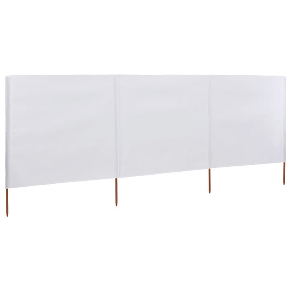  3-panel Wind Screen Fabric  White