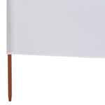 6-panel Wind Screen Fabric White