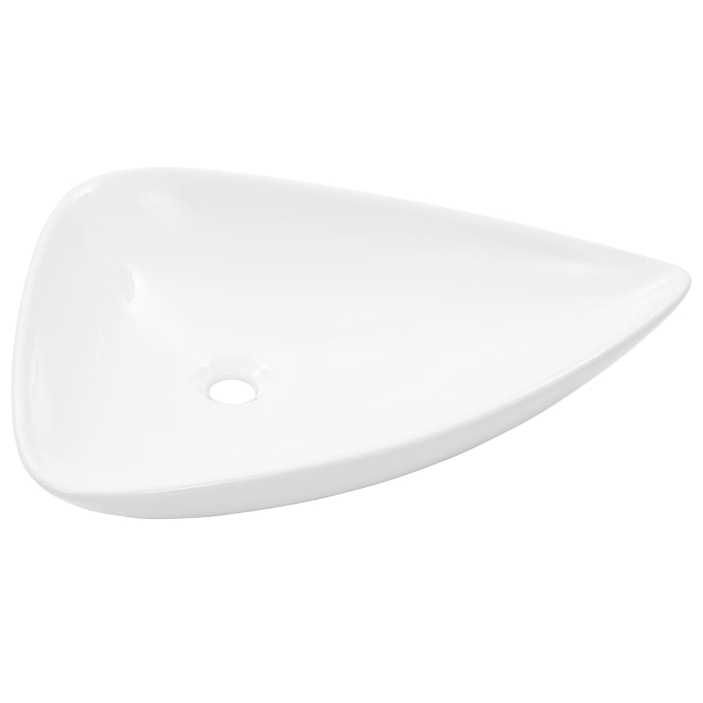 Basin Ceramic White Triangle