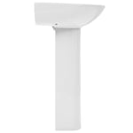 Freestanding Basin with Pedestal Ceramic White  S