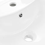 Freestanding Basin with Pedestal Ceramic White  S