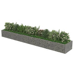 Gabion Planter Galvanised Steel--Silver