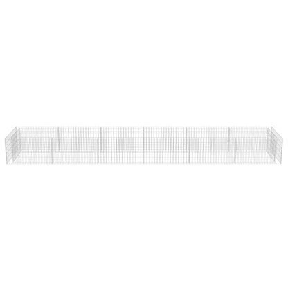 Gabion Planter Galvanised Steel--Silver