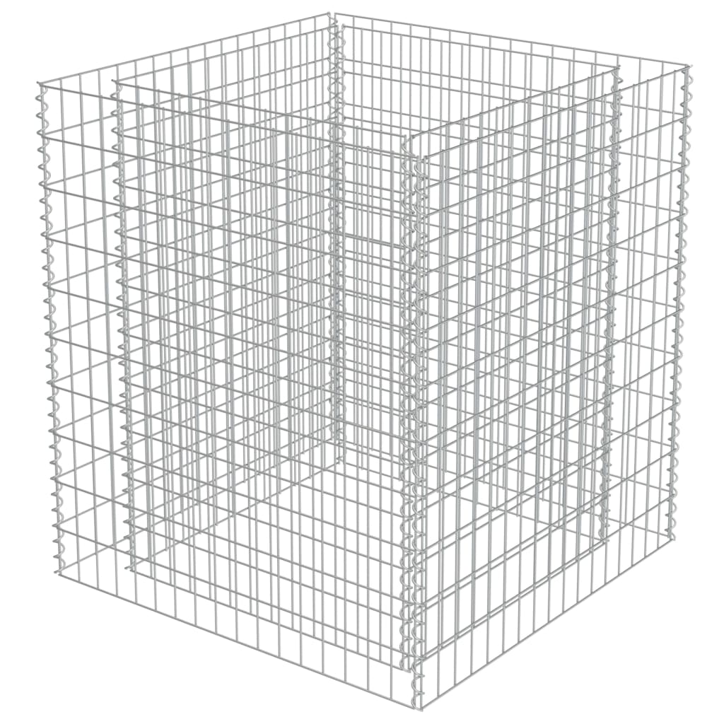 Gabion Planter Galvanised Steel  (Silver)
