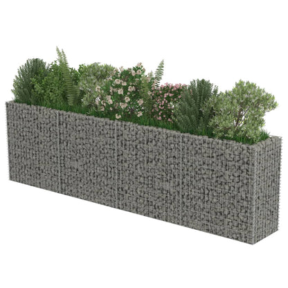 Gabion Planter Galvanised Steel "Colour Silver"