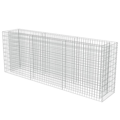 Gabion Planter Galvanised Steel  {Colour Silver}