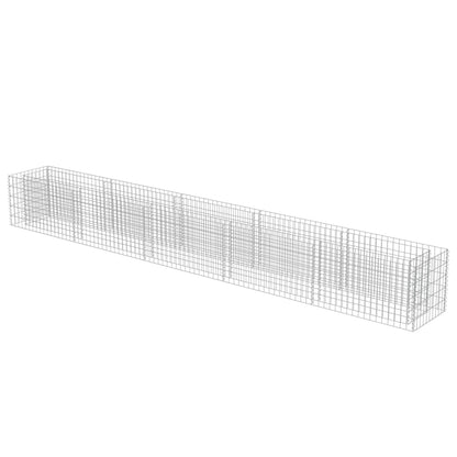 Gabion Planter Colour Silver Galvanised Steel