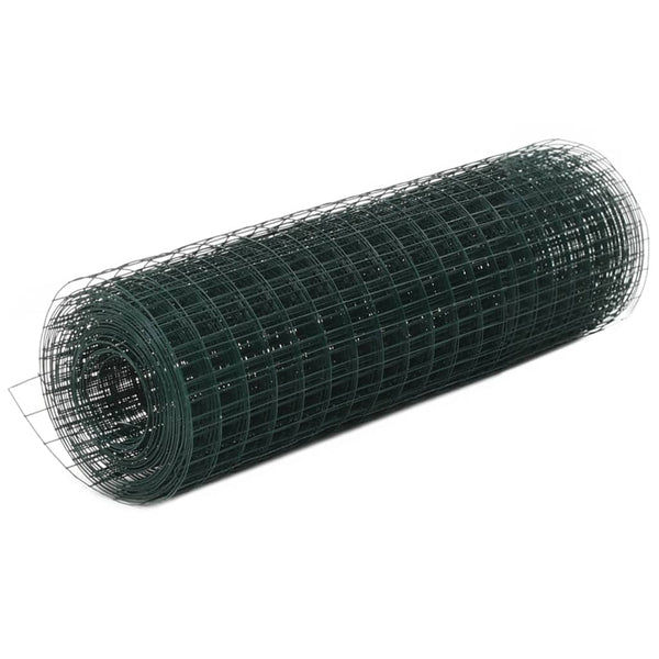  Chicken Wire Fence Steel with PVC Coating  Green S