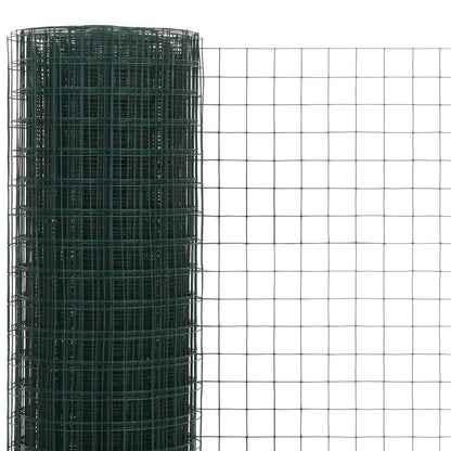 Chicken Wire Fence Steel with PVC Coating  Green M