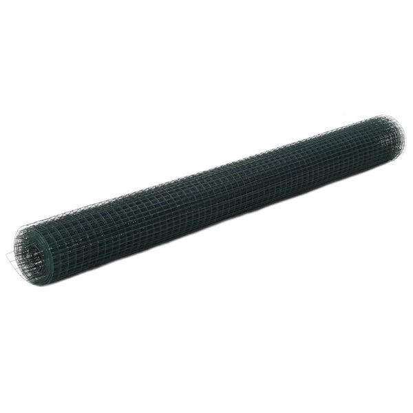  Chicken Wire Fence Steel with PVC Coating  Green XXL
