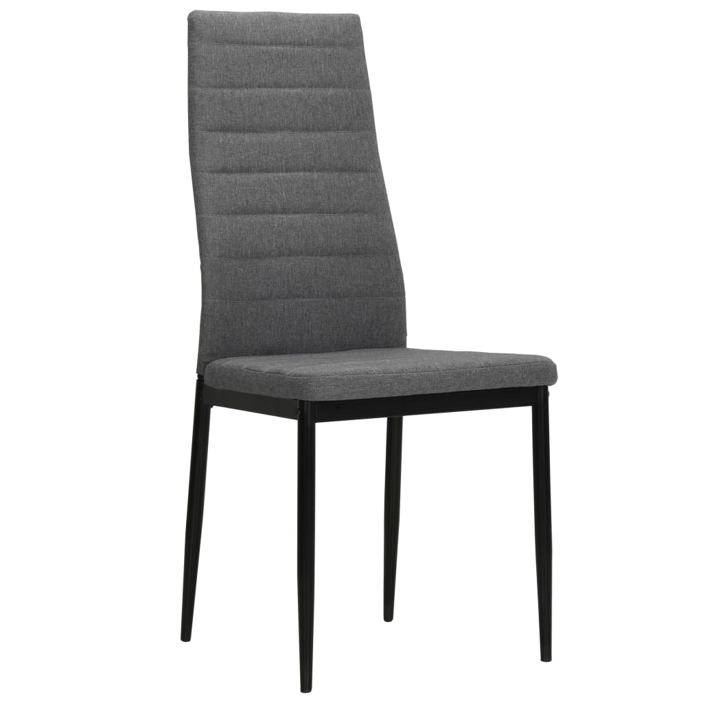 Dining Chairs 6 pcs Light Grey Fabric - 43×44×96cm