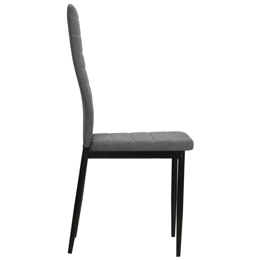 Dining Chairs 6 pcs Light Grey Fabric - 43×44×96cm