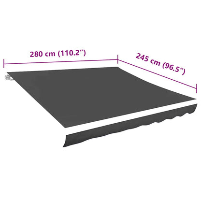 Awning Replacement Canvas 3x2.5m Anthracite | HomeAndLiving