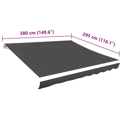 Awning Replacement Canvas 4x3m Anthracite | HomeAndLiving
