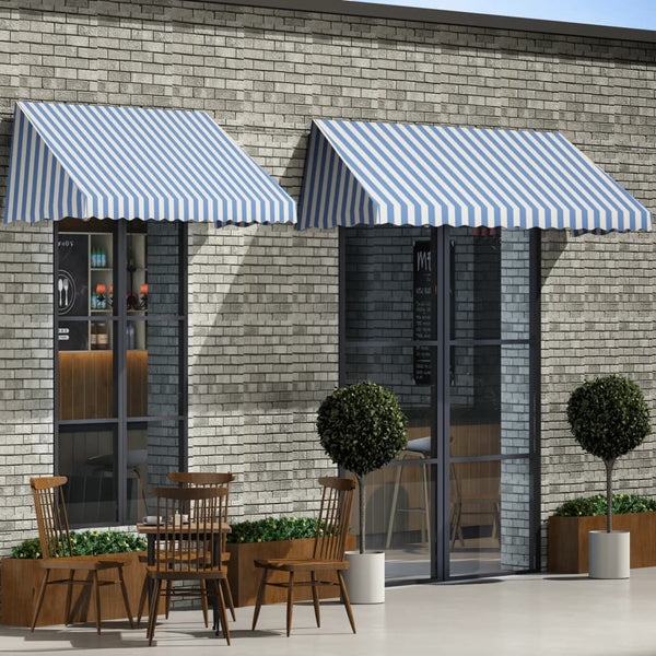  Bistro Awning Blue and White M