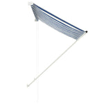 Retractable Awning Blue and White S