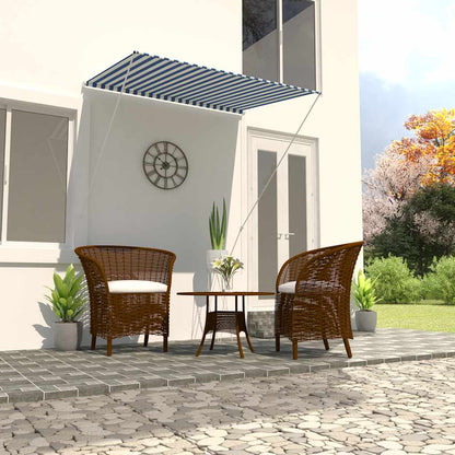 Retractable Awning Blue and White S