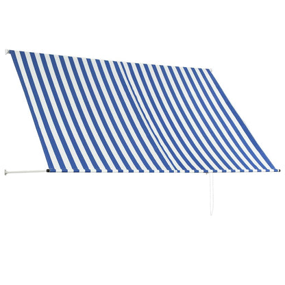 Retractable Awning Blue and White L