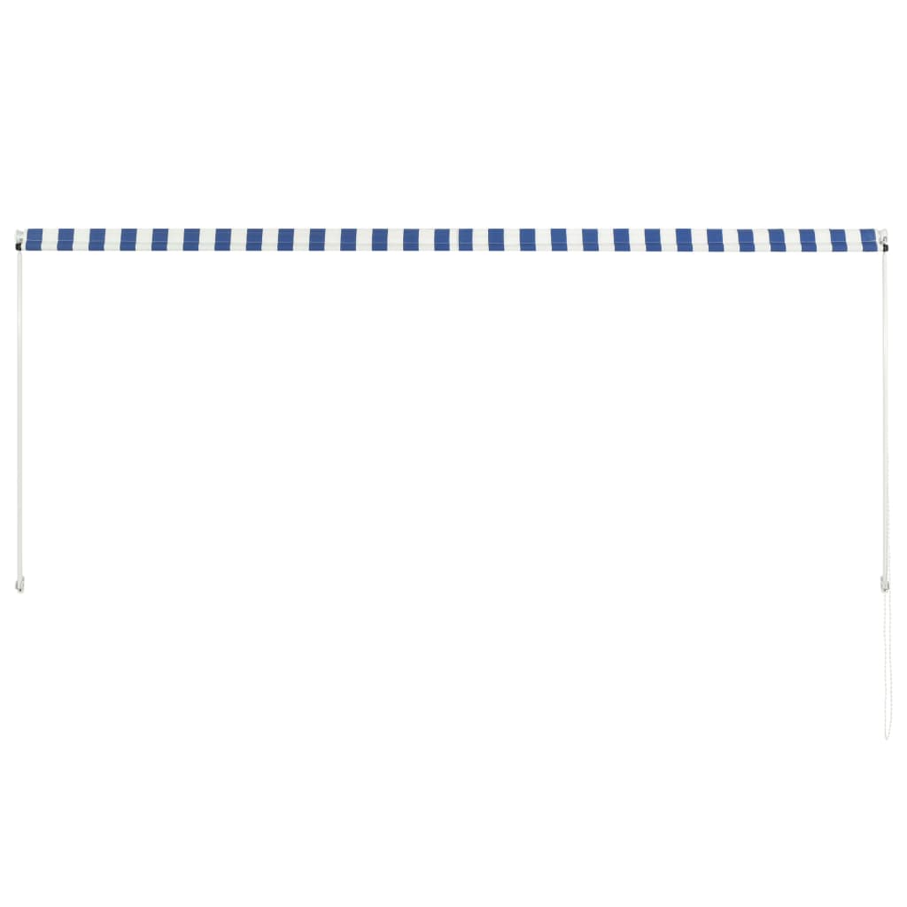 Retractable Awning Blue and White XL