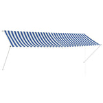 Retractable Awning Blue and White XXL