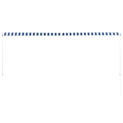 Retractable Awning Blue and White XXL