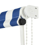 Retractable Awning Blue and White XXL