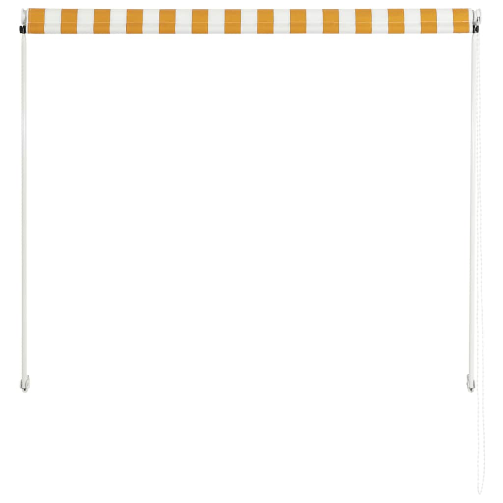 Retractable Awning Yellow and White S