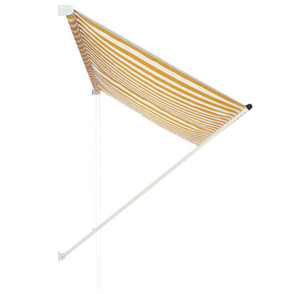 Retractable Awning Yellow and White L