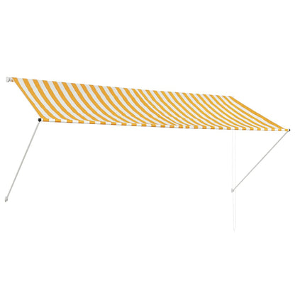 Retractable Awning Yellow and White XL