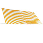 Retractable Awning Yellow and White XXL