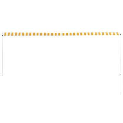 Retractable Awning Yellow and White XXL