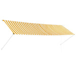Retractable Awning Yellow and White XXXL