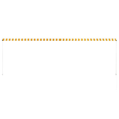 Retractable Awning Yellow and White XXXL