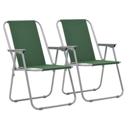 Folding Camping Chairs 2 pcs - Green